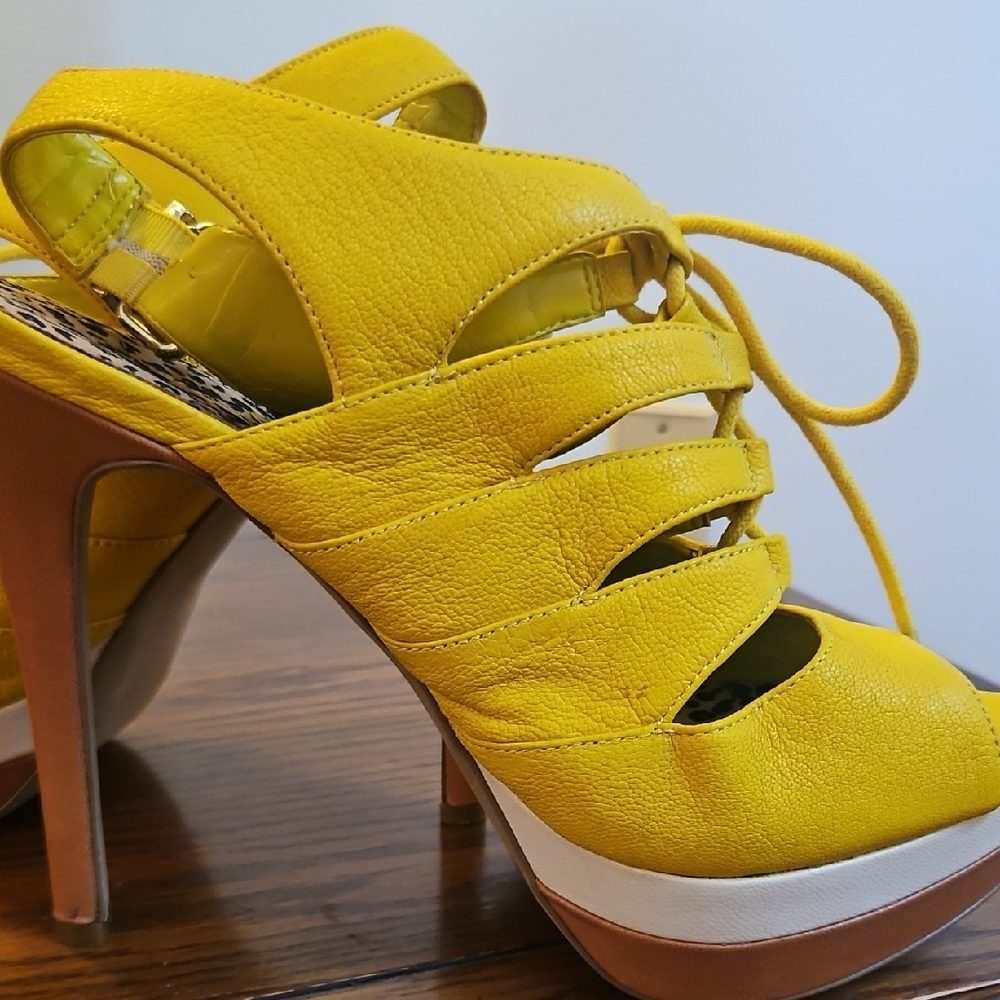 Yellow Platform Heels - Picture 2 of 9